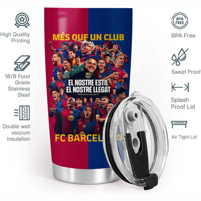 Personalized Barcelona Champions Stainless Tumbler 20oz 30oz Cup