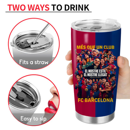 Personalized Barcelona Champions Stainless Tumbler 20oz 30oz Cup