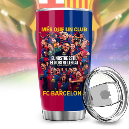 Personalized Barcelona Champions Stainless Tumbler 20oz 30oz Cup