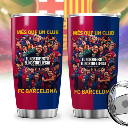 Personalized Barcelona Champions Stainless Tumbler 20oz 30oz Cup