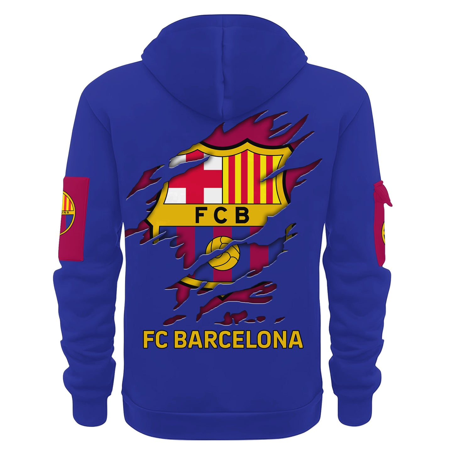Personalized Barcelona Tear 3D Zip-Hoodie Cotton Jacket