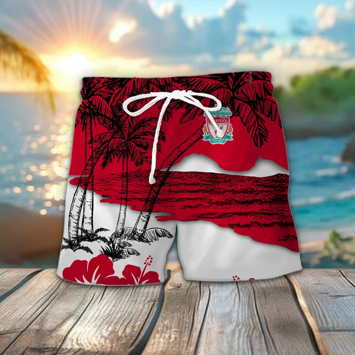 Liverpool Tropical Hawaii Shirt Beach Short