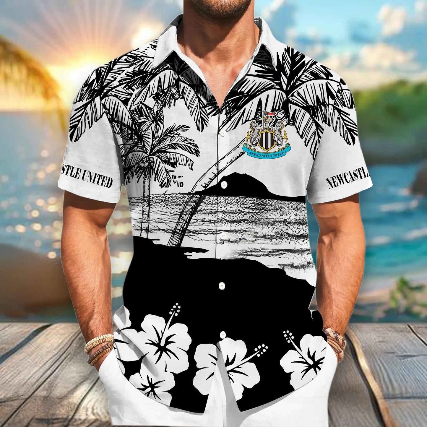 Newcastle United Tropical Hawaii Shirt Beach Short