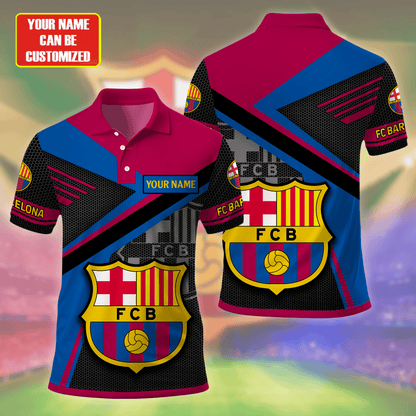 Personalized Barcelona FC 3D Full Printing Set , Barcelona FC Shirt , Barcelona Set , Zipper Polo, Hoodie , Short , Polo , hawaii V4