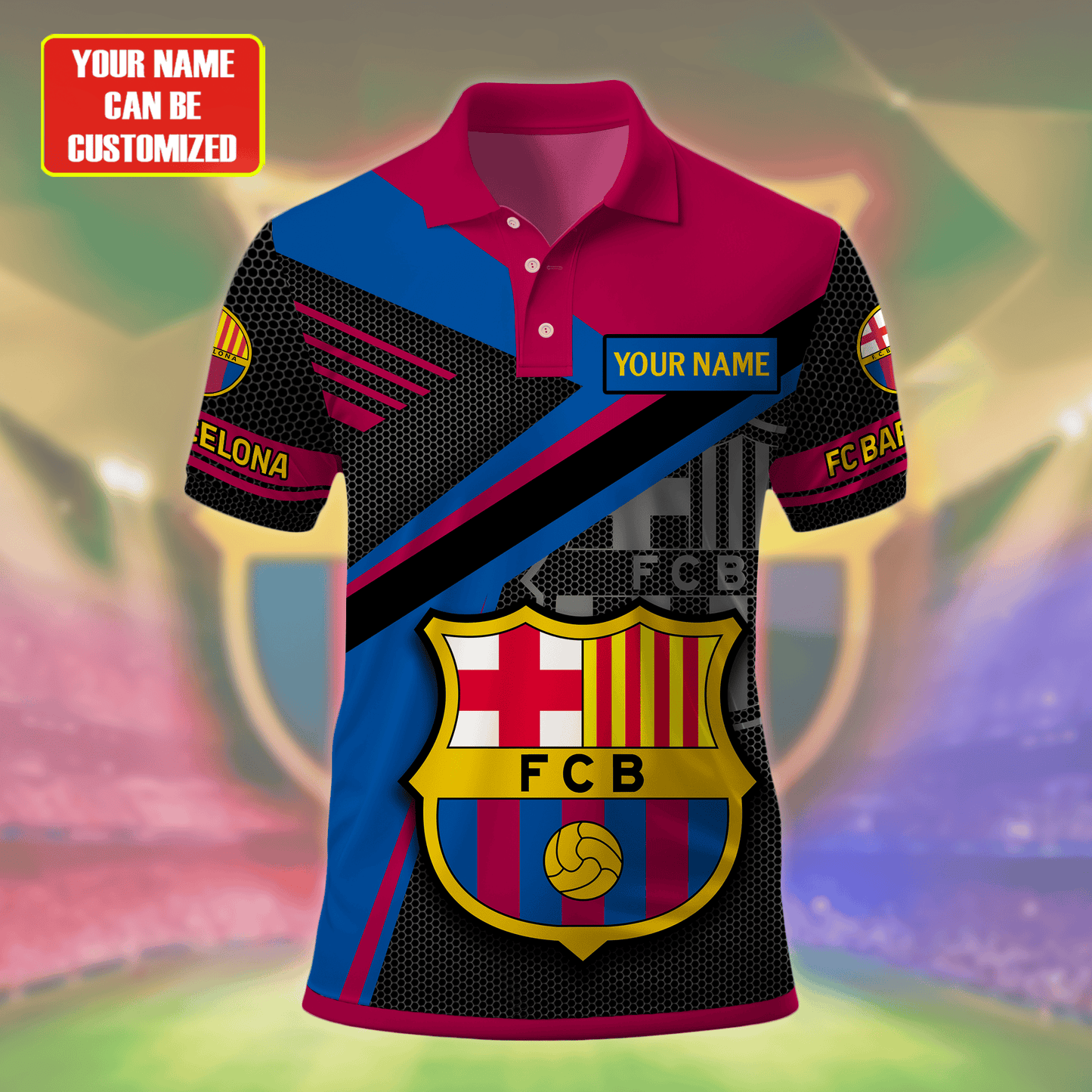 Personalized Barcelona FC 3D Full Printing Set , Barcelona FC Shirt , Barcelona Set , Zipper Polo, Hoodie , Short , Polo , hawaii V4