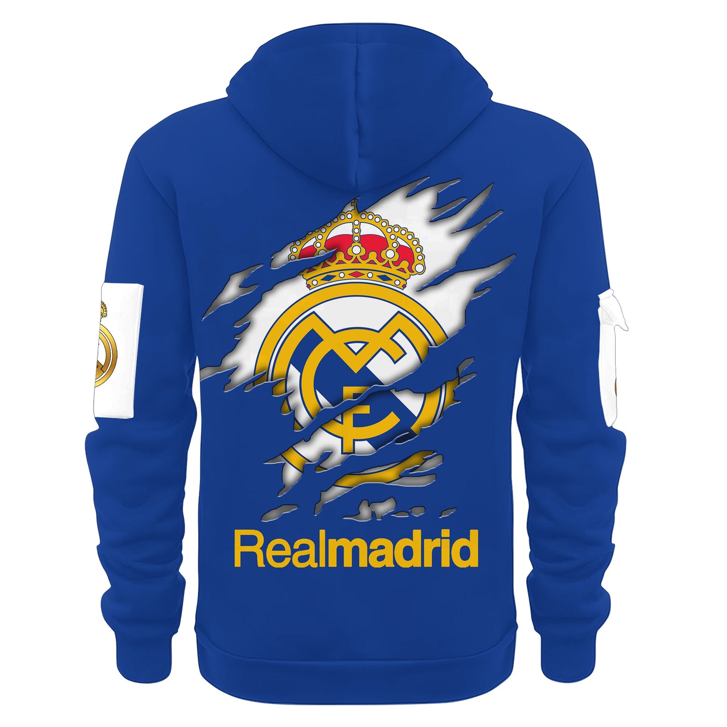 Personalized Real Madrid Tear 3D Zip-Hoodie Cotton Jacket