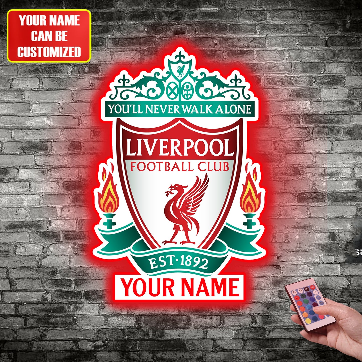 Personalized LVP Wall Led Sign , Home Decor Led Sign 7 colors