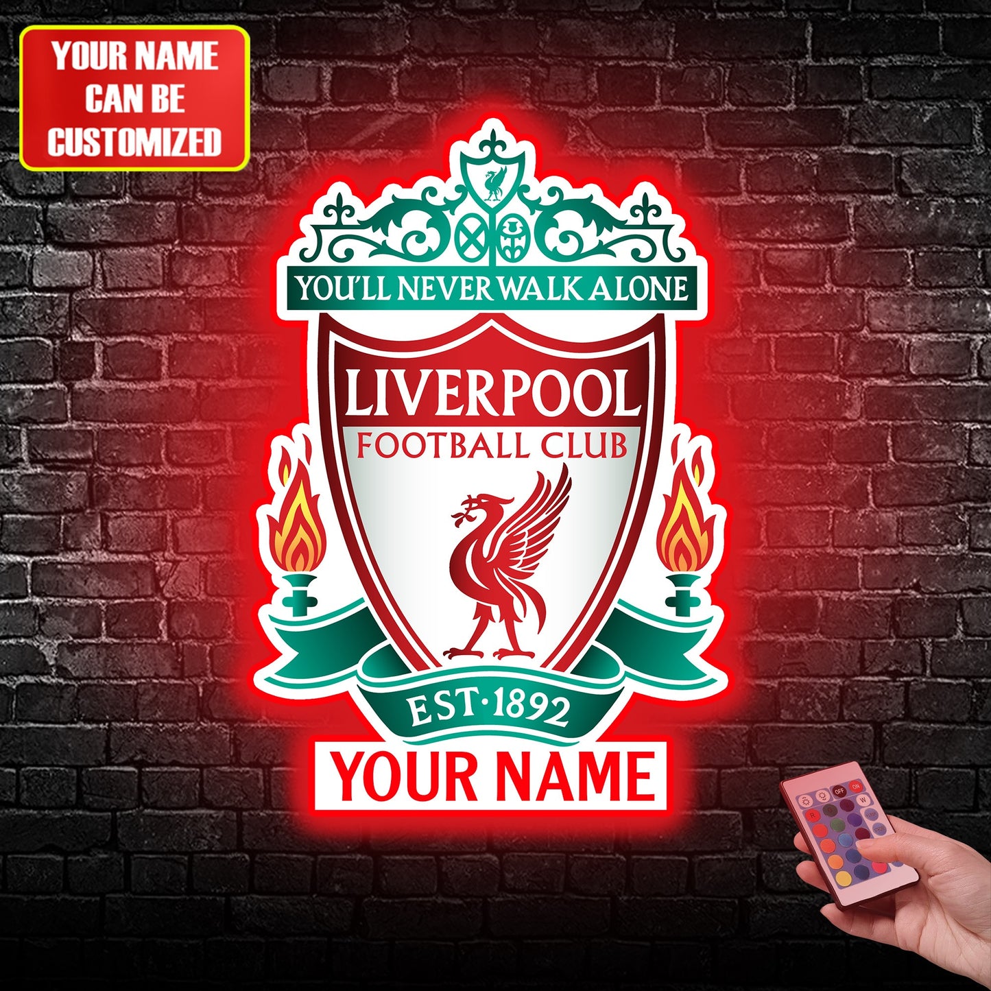 Personalized LVP Wall Led Sign , Home Decor Led Sign 7 colors