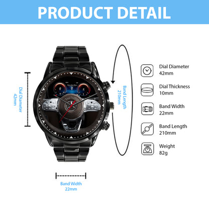 Personalized Merc Interior Luxury Stainless Steel Watch
