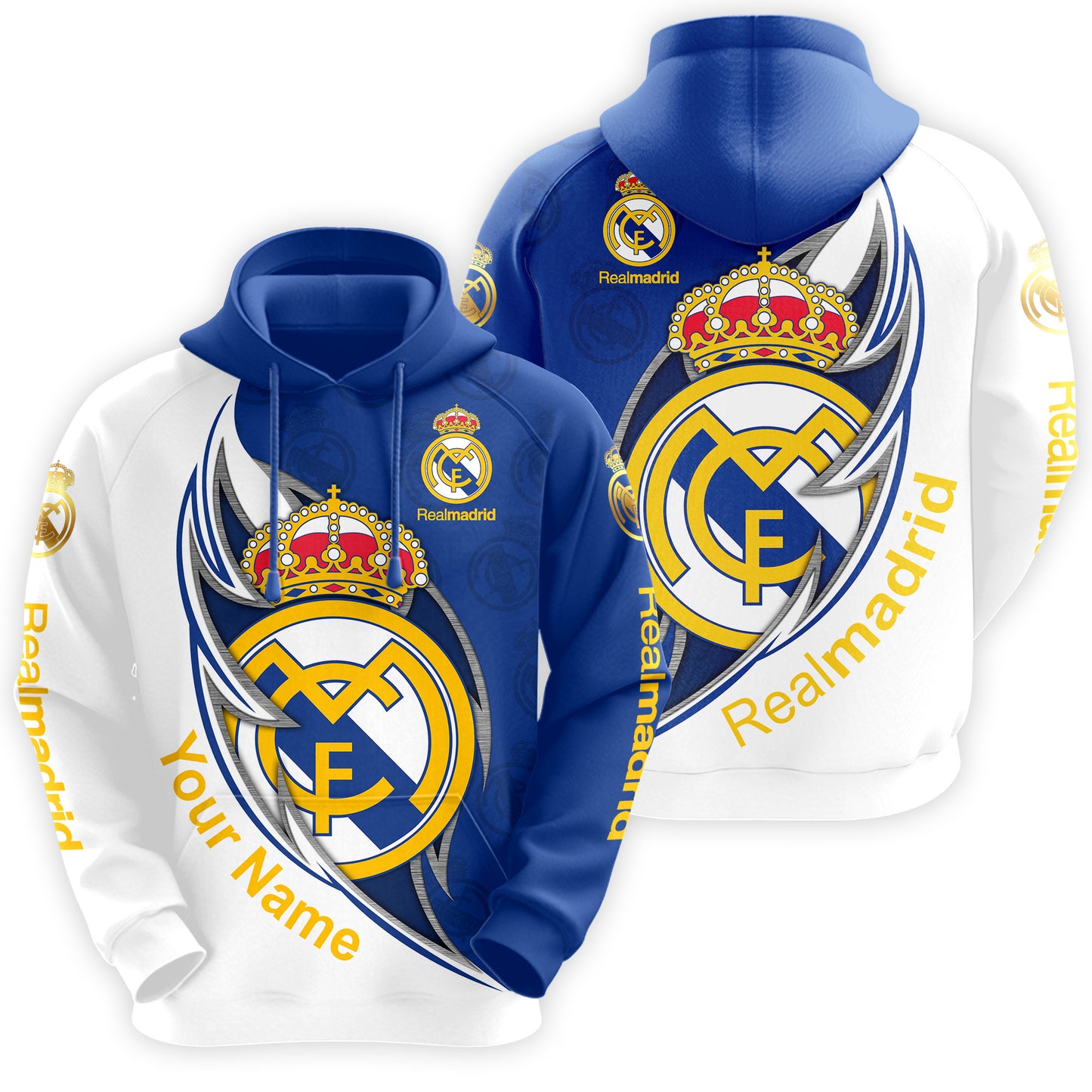 Personalized Real Madrid Q33 3D All over Printed Hoodie and Sweatpants set
