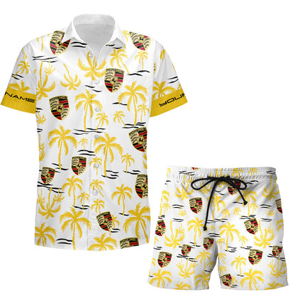 Pors Tropical Hawaii Shirt Beach Short V11