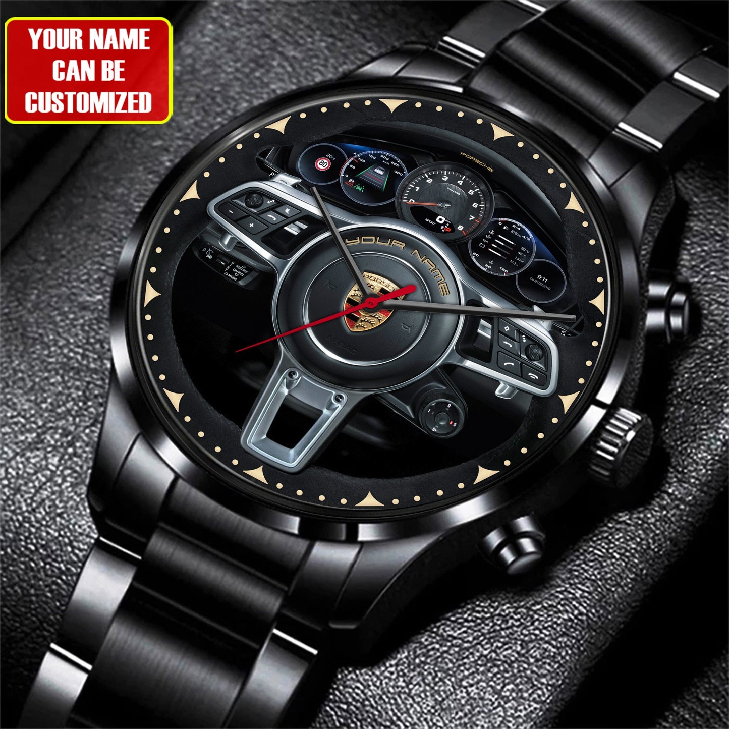 Personalized Pors Interior Luxury Stainless Steel Watch