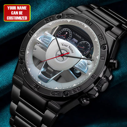 Personalized Merc Interior Luxury Dial Steel Watch