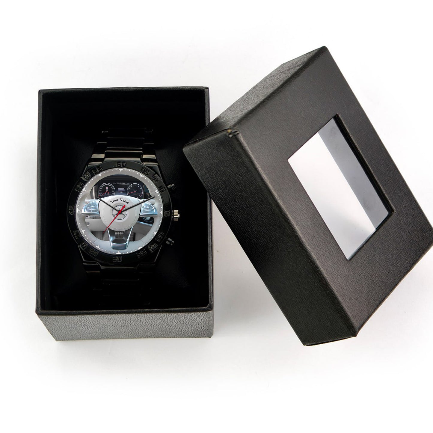 Personalized Merc Interior Luxury Dial Steel Watch