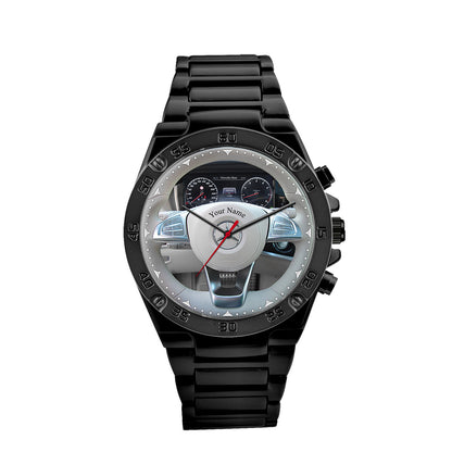 Personalized Merc Interior Luxury Dial Steel Watch