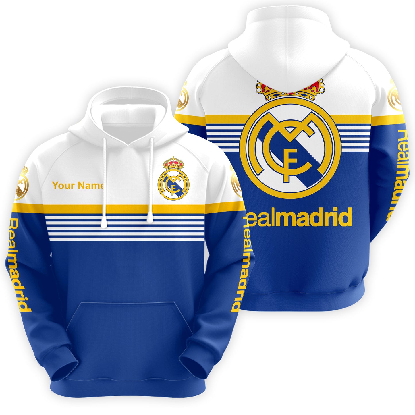 Personalized Real Madrid Q34 3D All over Printed Hoodie and Sweatpants set