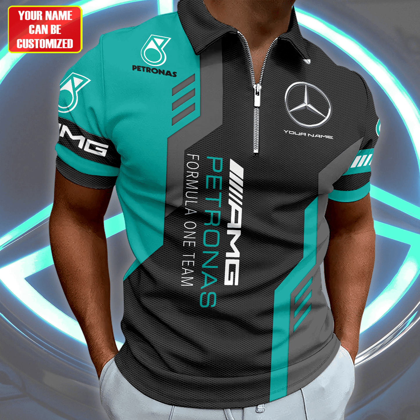 Personalized Merc AMG Petronas 3D Full Printing Set ,Merc AMG Petronas Shirt , Hoodie , Short , Polo ,hawaii V3