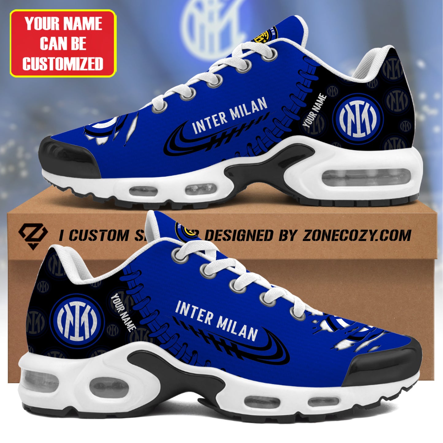 Personalized Inter Milan Tear Air Cushion Sneaker