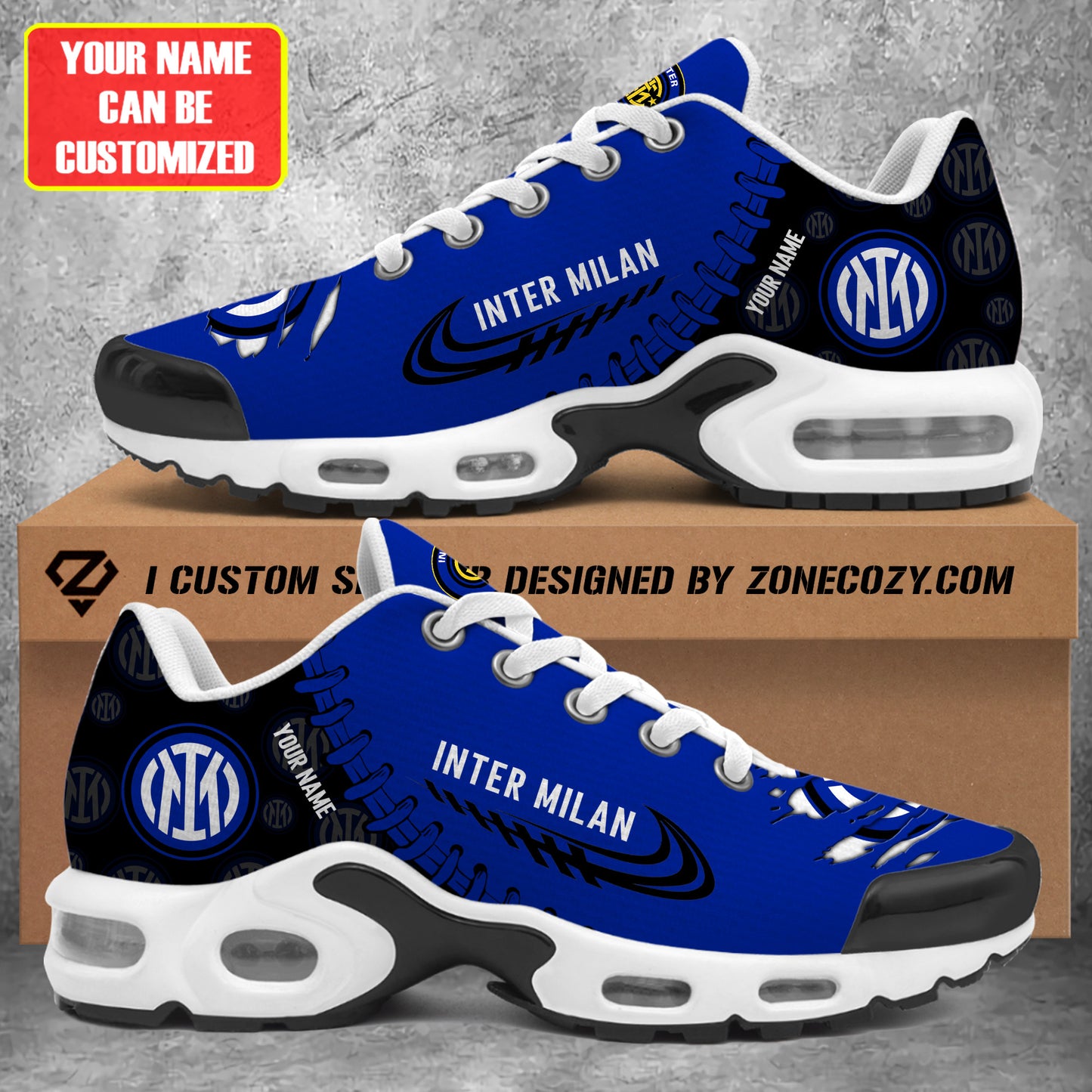 Personalized Inter Milan Tear Air Cushion Sneaker