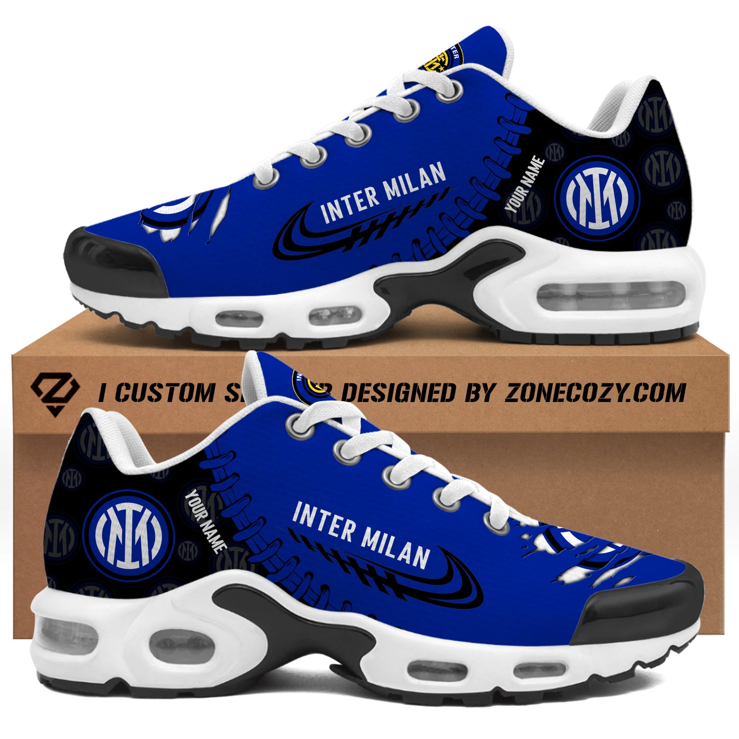Personalized Inter Milan Tear Air Cushion Sneaker