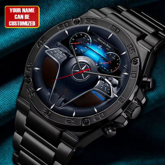 Personalized Merc Cockpit Luxury Dial Steel Watch Q300507