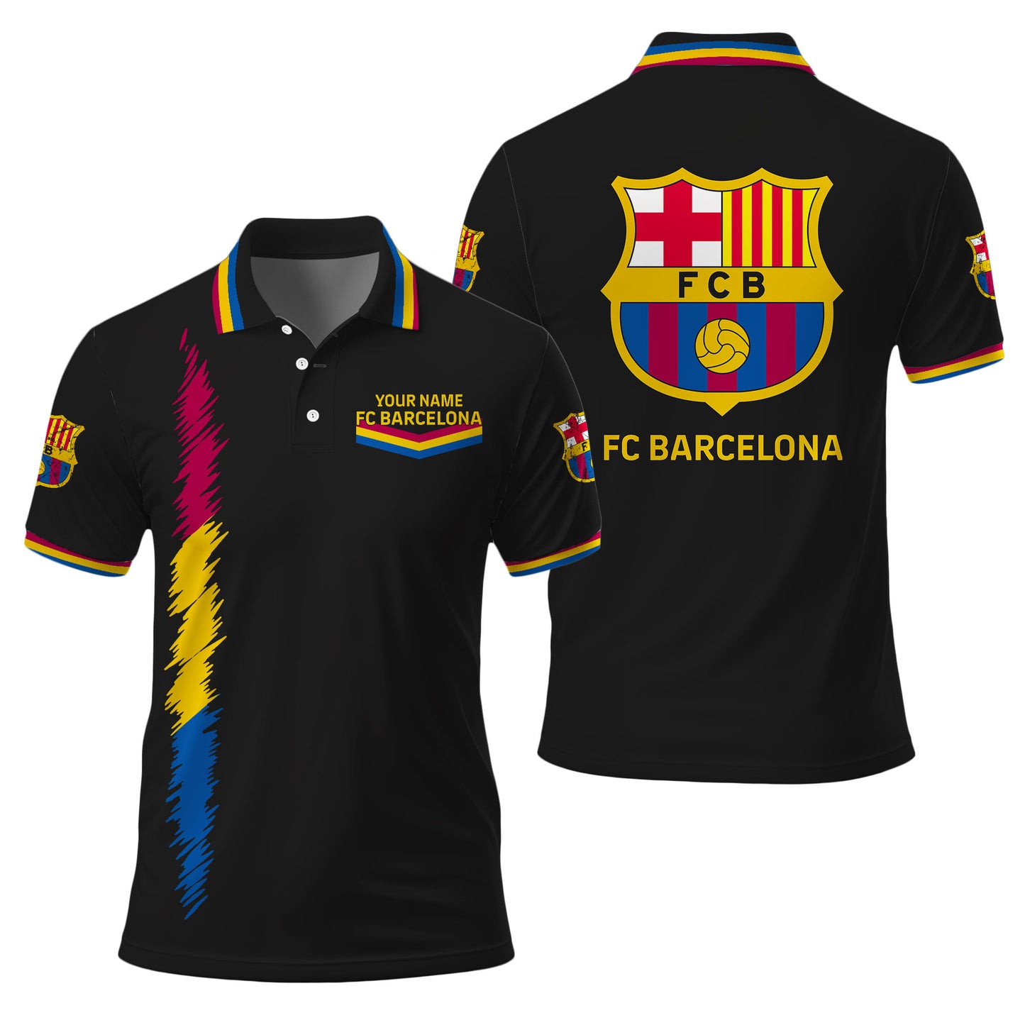Personalized Barcelona FC 3D Full Printing Set , Barcelona FC Shirt , Barcelona Set , Zipper Polo, Hoodie , Short , Polo , hawaii V7