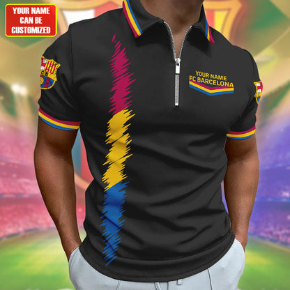 Personalized Barcelona FC 3D Full Printing Set , Barcelona FC Shirt , Barcelona Set , Zipper Polo, Hoodie , Short , Polo , hawaii V7