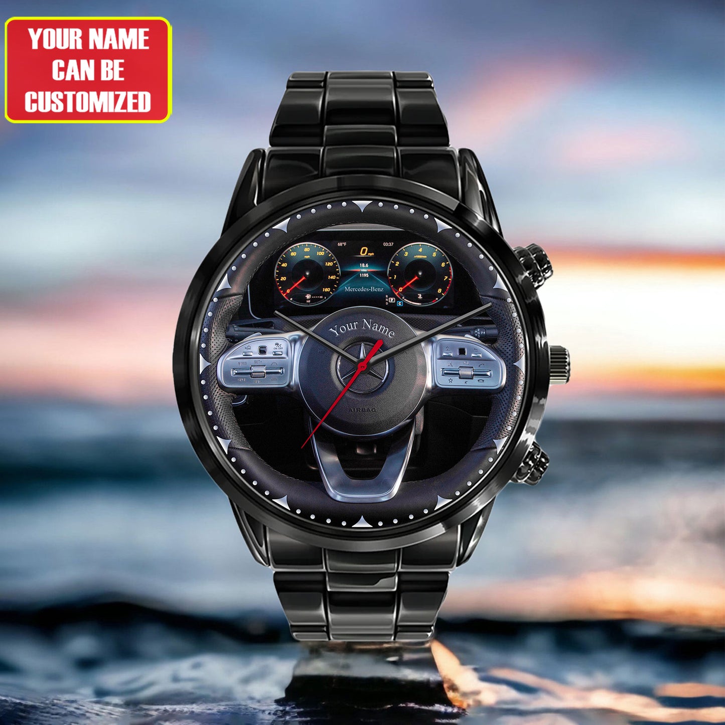 Personalized Merc Interior Luxury Stainless Steel Watch V2