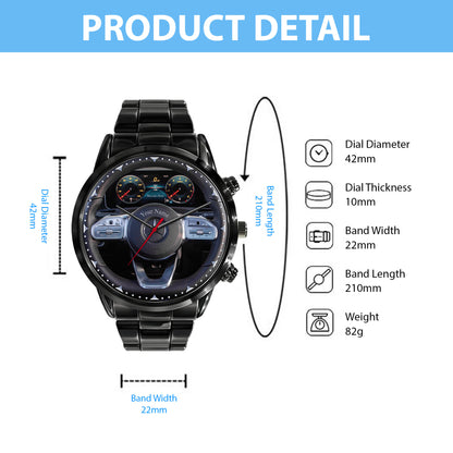 Personalized Merc Interior Luxury Stainless Steel Watch V2