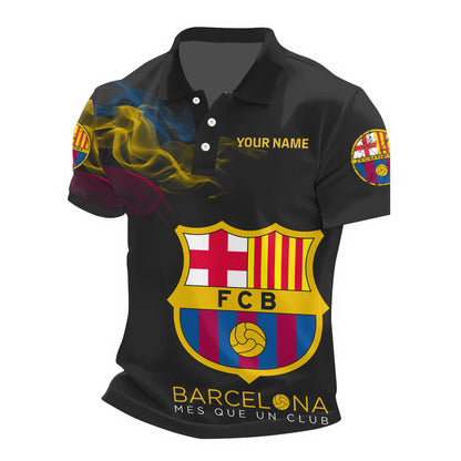 Personalized Barcelona FC 3D Full Printing Set , Barcelona FC Shirt , Barcelona Set , Zipper Polo, Hoodie , Short , Polo , hawaii V8