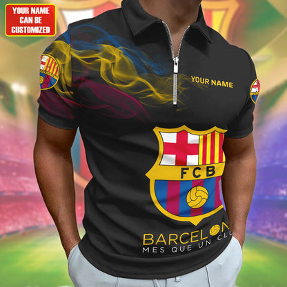 Personalized Barcelona FC 3D Full Printing Set , Barcelona FC Shirt , Barcelona Set , Zipper Polo, Hoodie , Short , Polo , hawaii V8