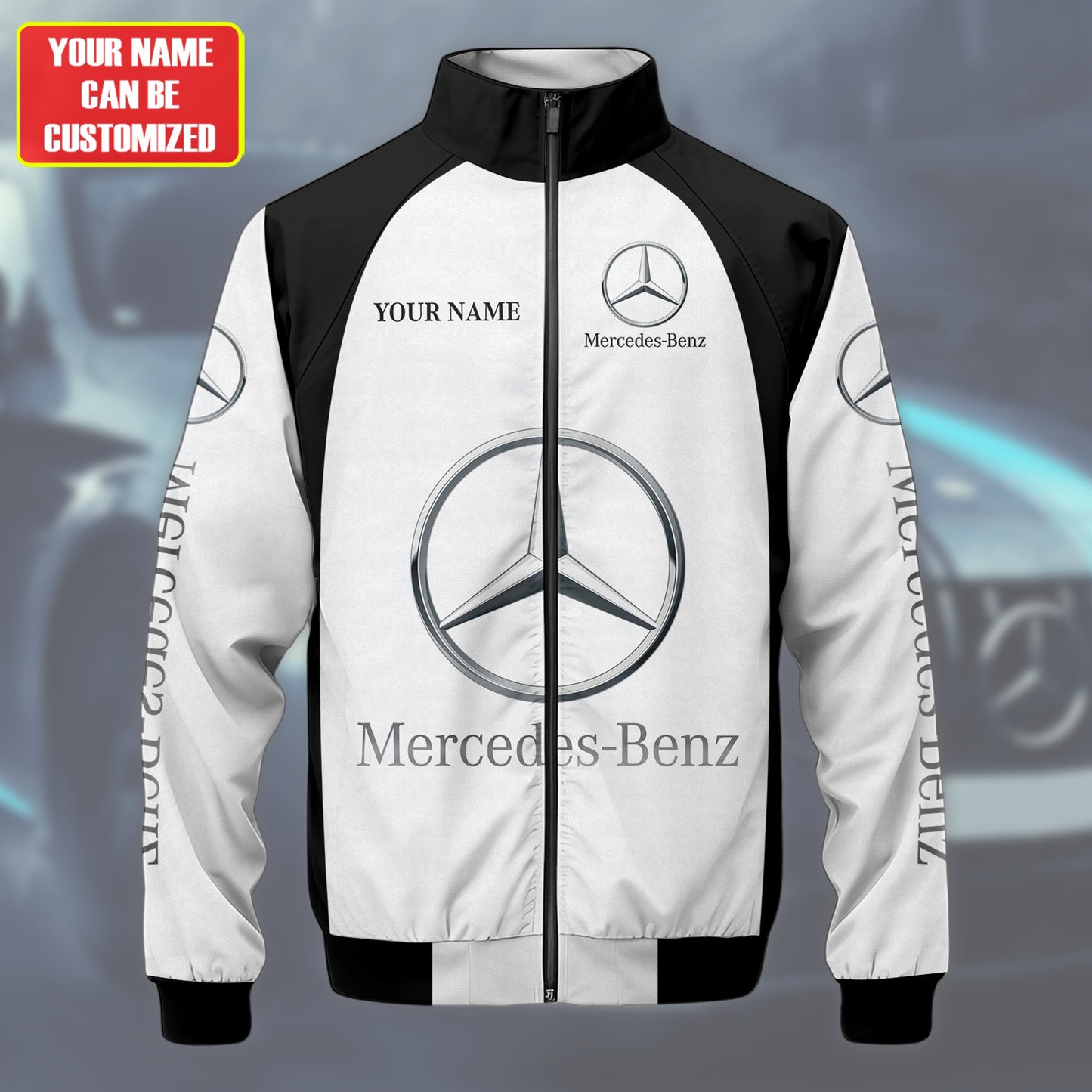 Personalized Merc Zipper Stand Collar Jacket 3D