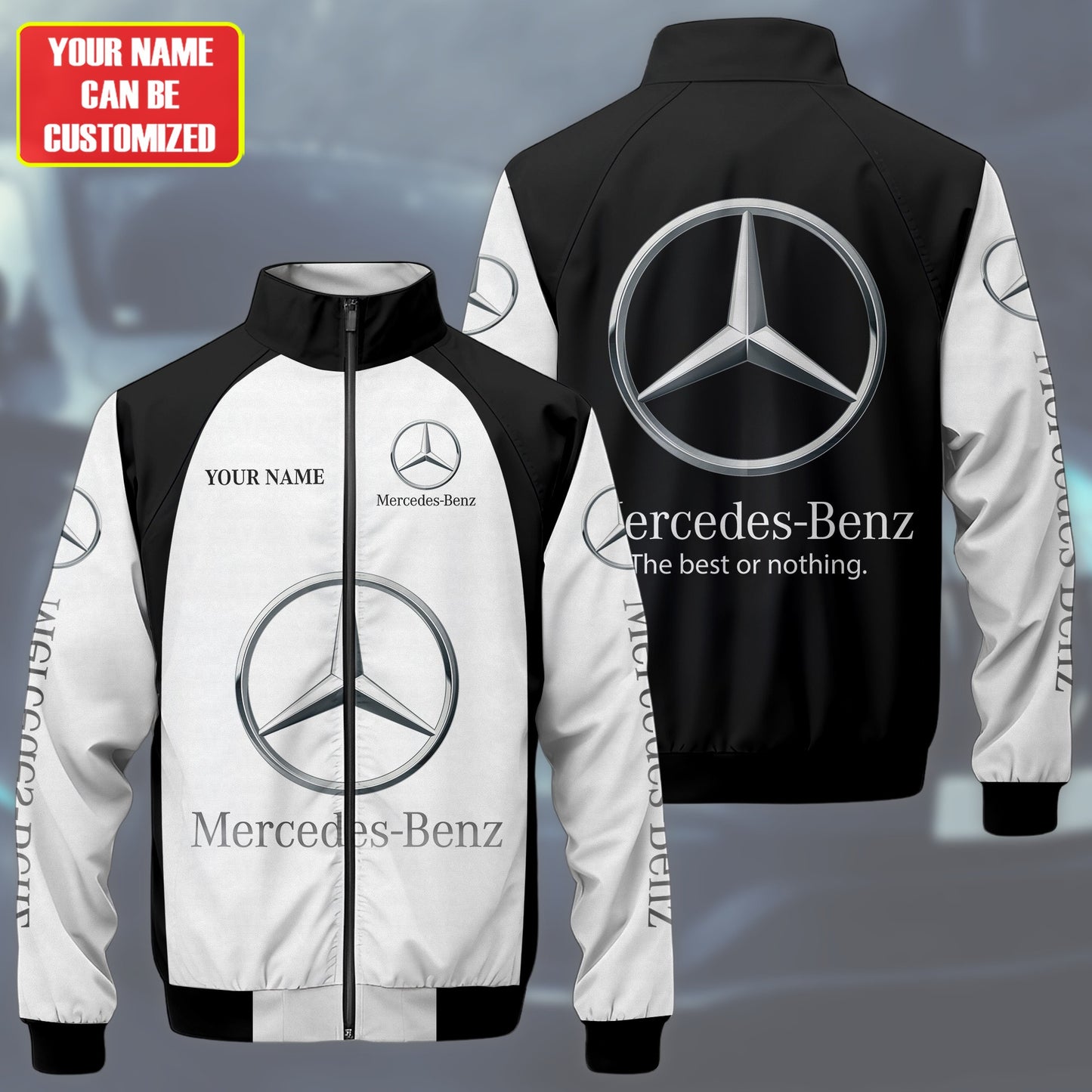 Personalized Merc Zipper Stand Collar Jacket 3D
