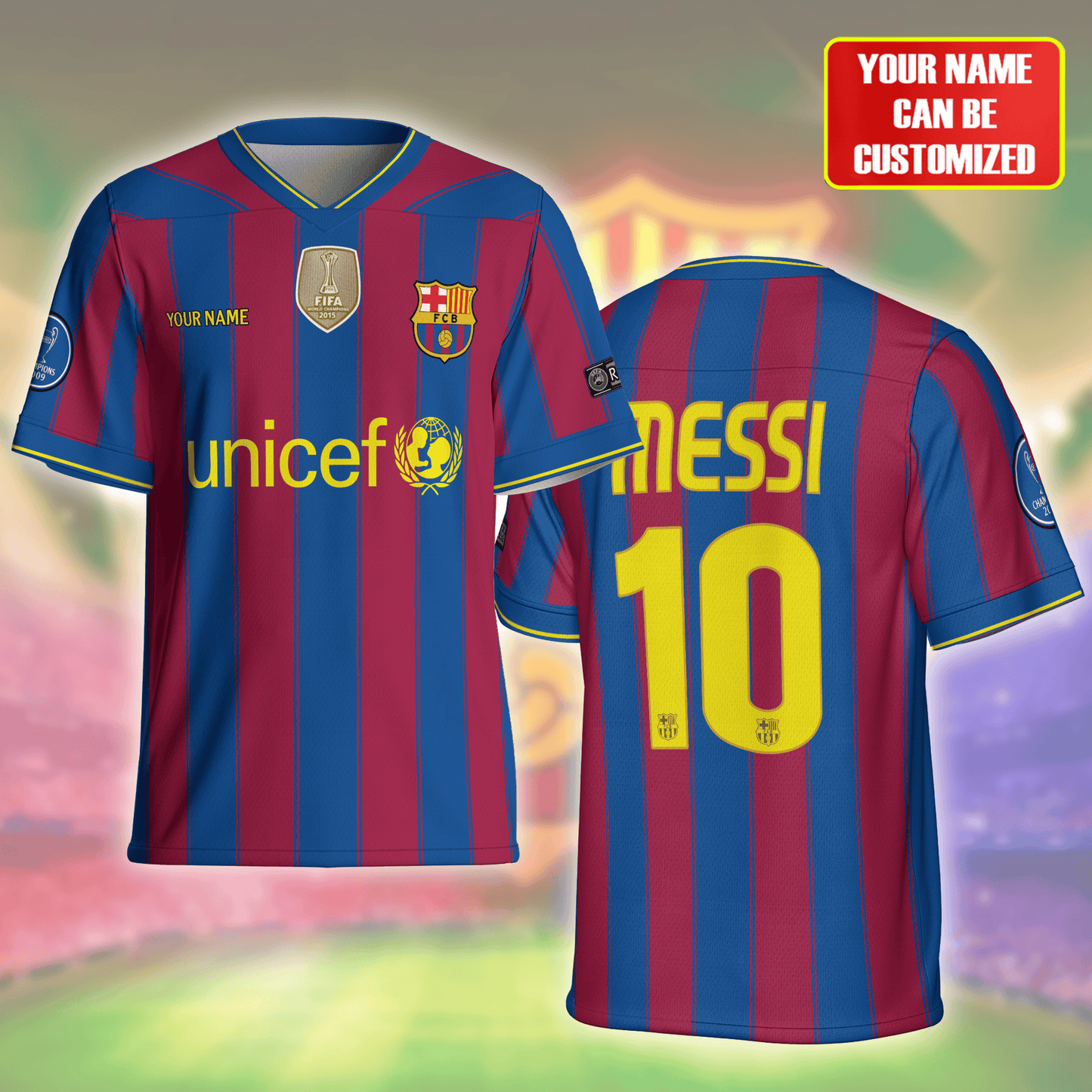 Personalized Barca M10 Football Jersey 2010 UCL Finals