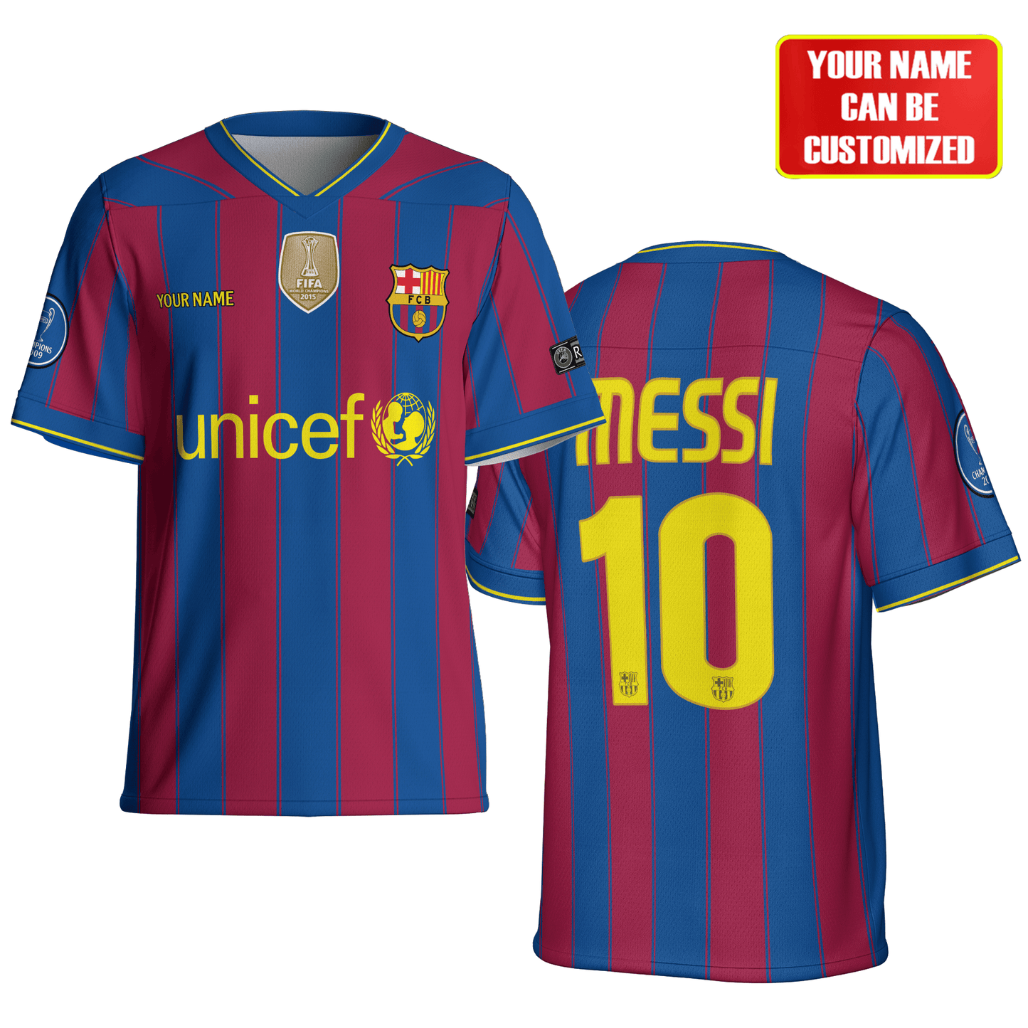 Personalized Barca M10 Football Jersey 2010 UCL Finals