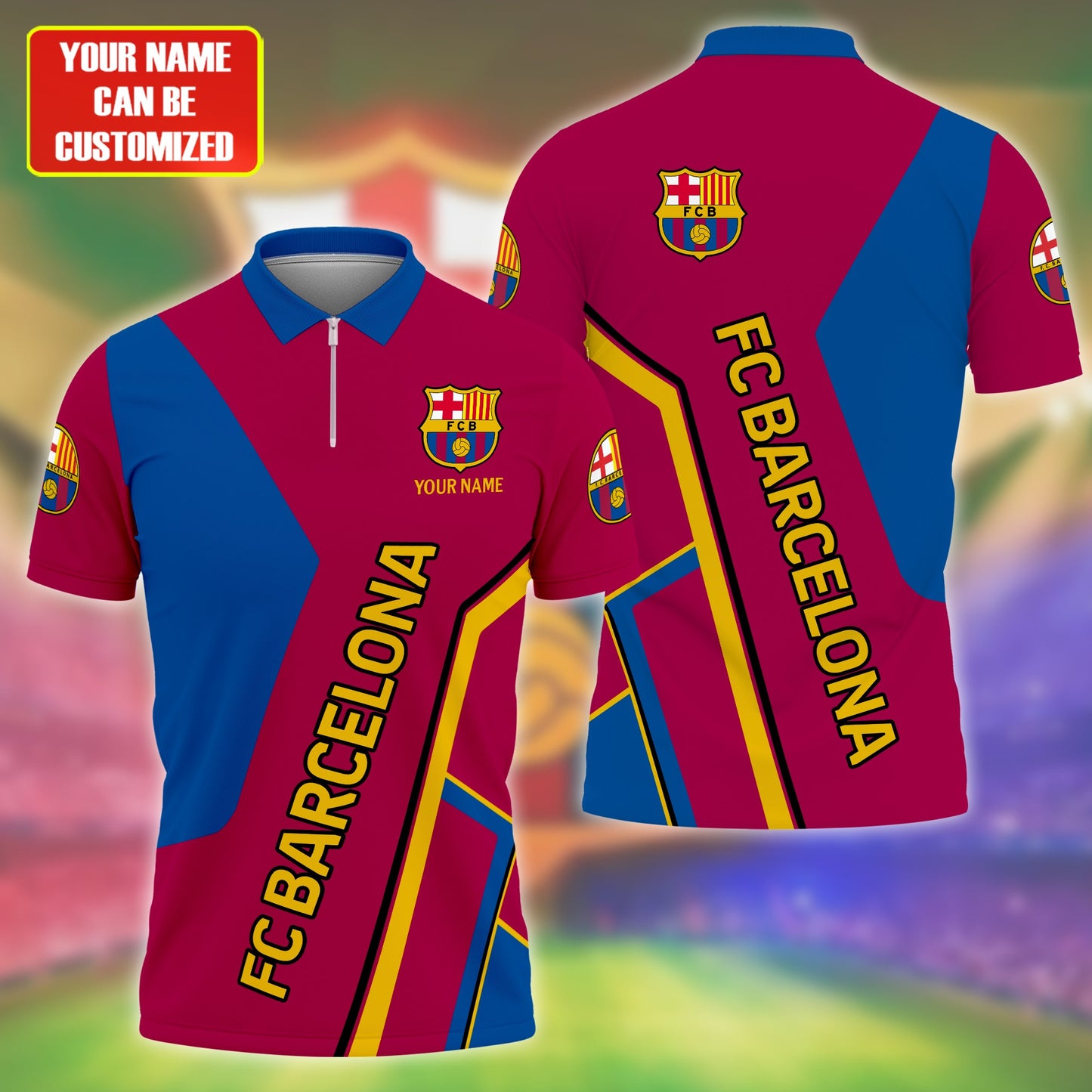 Personalized Barcelona FC 3D Full Printing Set , Barcelona FC Shirt , Barcelona Set , Zipper Polo, Hoodie , Short , Polo , hawaii V9