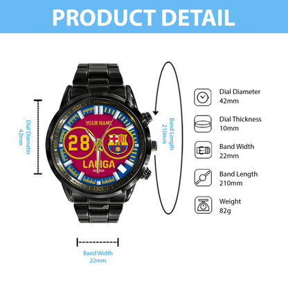 Barcelona FC Luxury Stainless Steel Watch V3
