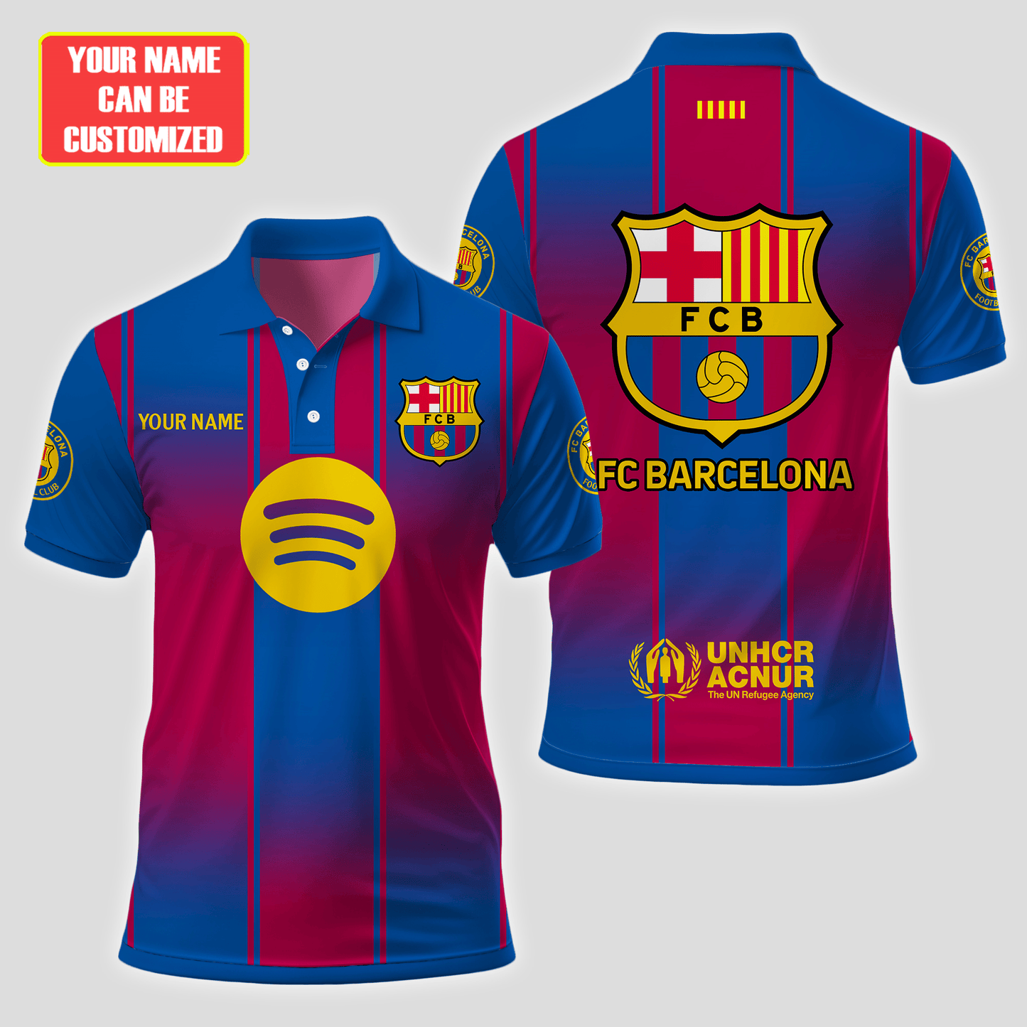 Personalized Barcelona FC 3D Full Printing Set , Barcelona FC Shirt , Barcelona Set , Zipper Polo, Hoodie , Short , Polo , hawaii V10