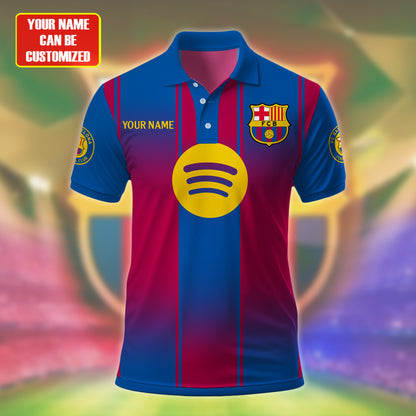 Personalized Barcelona FC 3D Full Printing Set , Barcelona FC Shirt , Barcelona Set , Zipper Polo, Hoodie , Short , Polo , hawaii V10