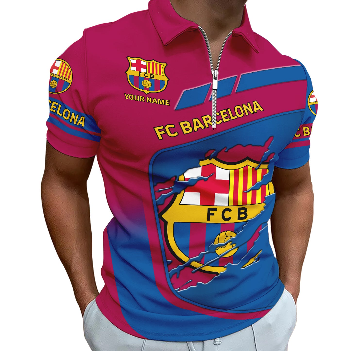 Personalized Barcelona 3D Full Printing Set , Barcelona Shirt , Hoodie , Short , Polo ,hawaii V38