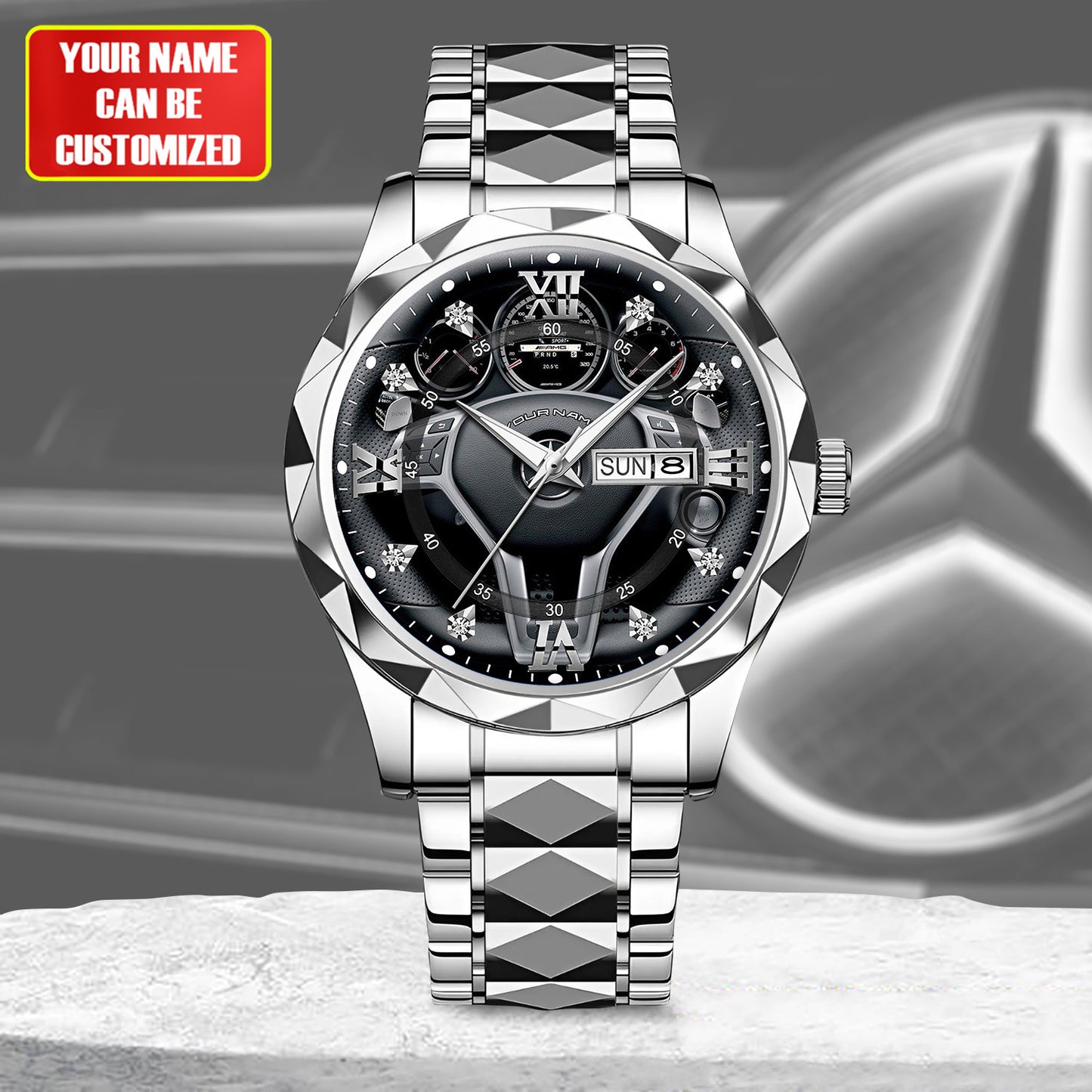 Personalized Merc Interior Luxury Alloy Charley Watch