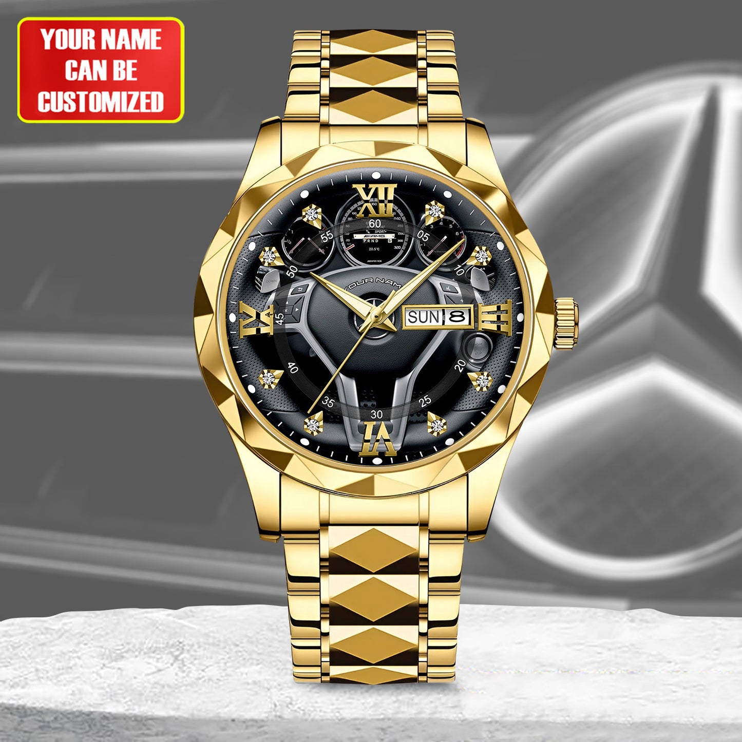 Personalized Merc Interior Luxury Alloy Charley Watch