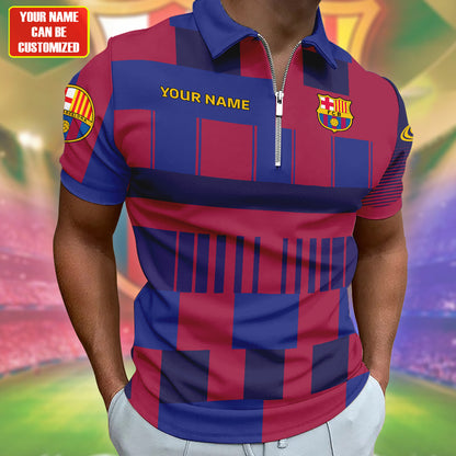 Personalized Barcelona FC 3D Full Printing Set , Barcelona FC Shirt , Barcelona Set , Zipper Polo, Hoodie , Short , Polo , hawaii V11