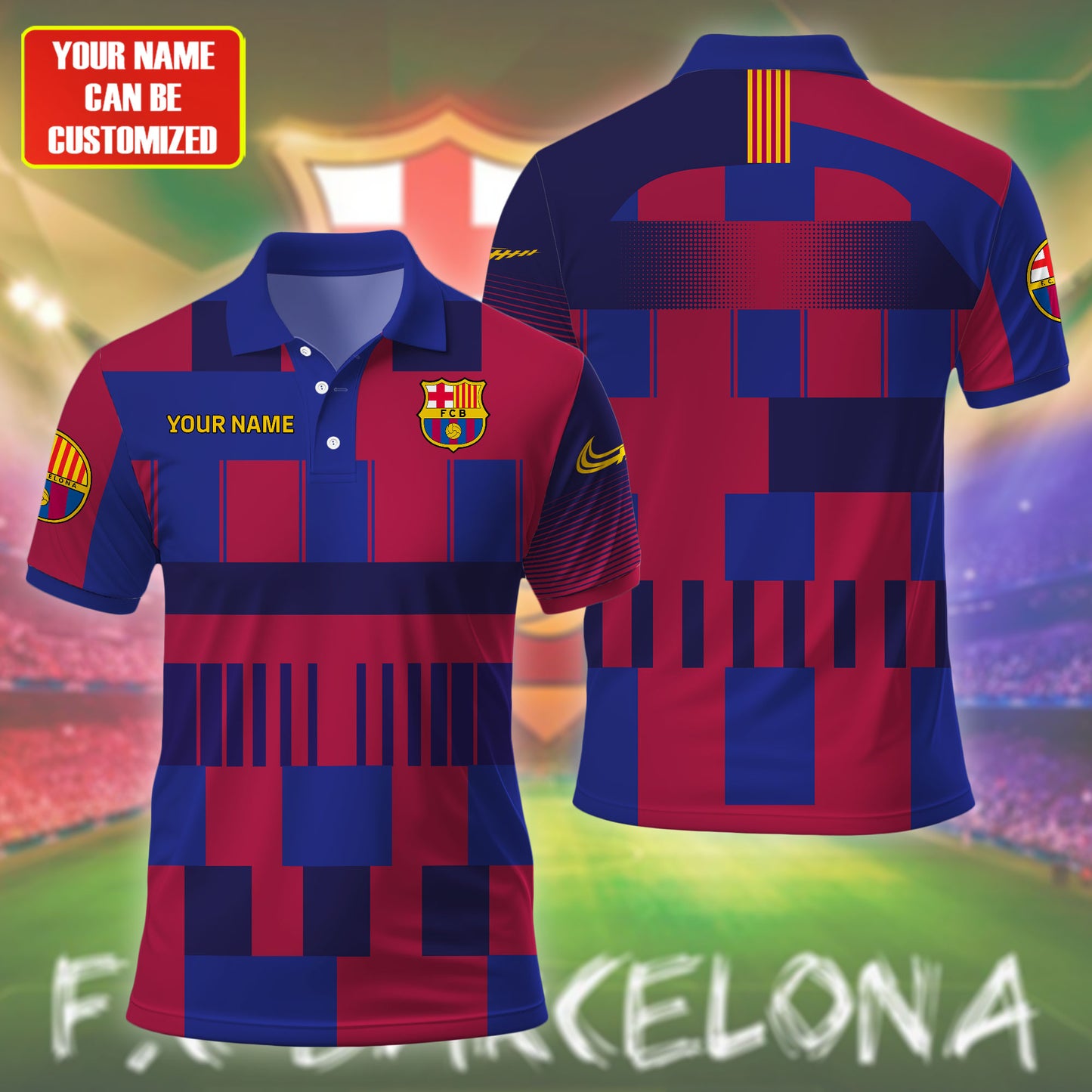 Personalized Barcelona FC 3D Full Printing Set , Barcelona FC Shirt , Barcelona Set , Zipper Polo, Hoodie , Short , Polo , hawaii V11