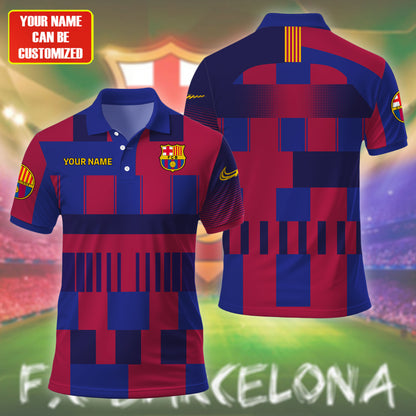 Personalized Barcelona FC 3D Full Printing Set , Barcelona FC Shirt , Barcelona Set , Zipper Polo, Hoodie , Short , Polo , hawaii V11