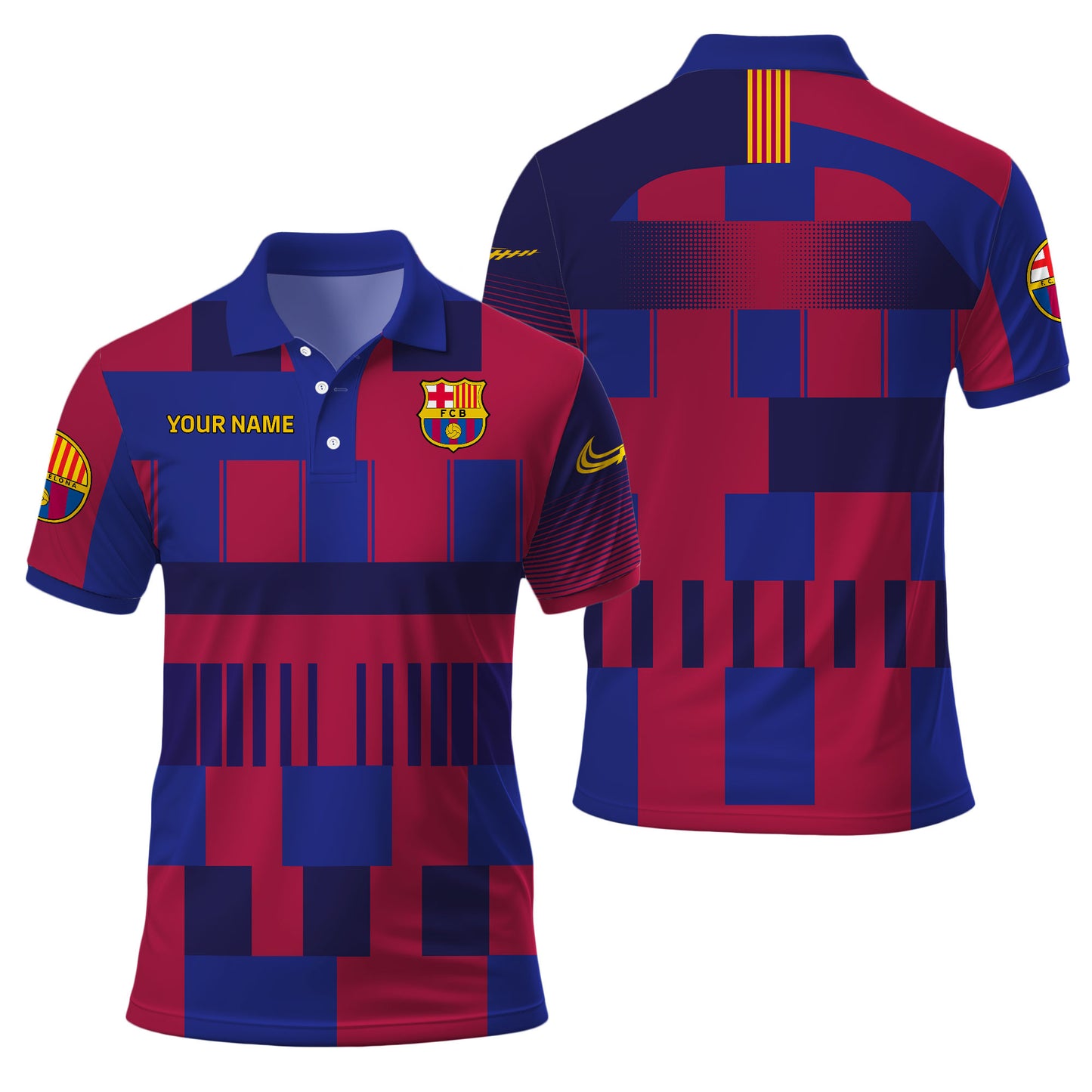 Personalized Barcelona FC 3D Full Printing Set , Barcelona FC Shirt , Barcelona Set , Zipper Polo, Hoodie , Short , Polo , hawaii V11