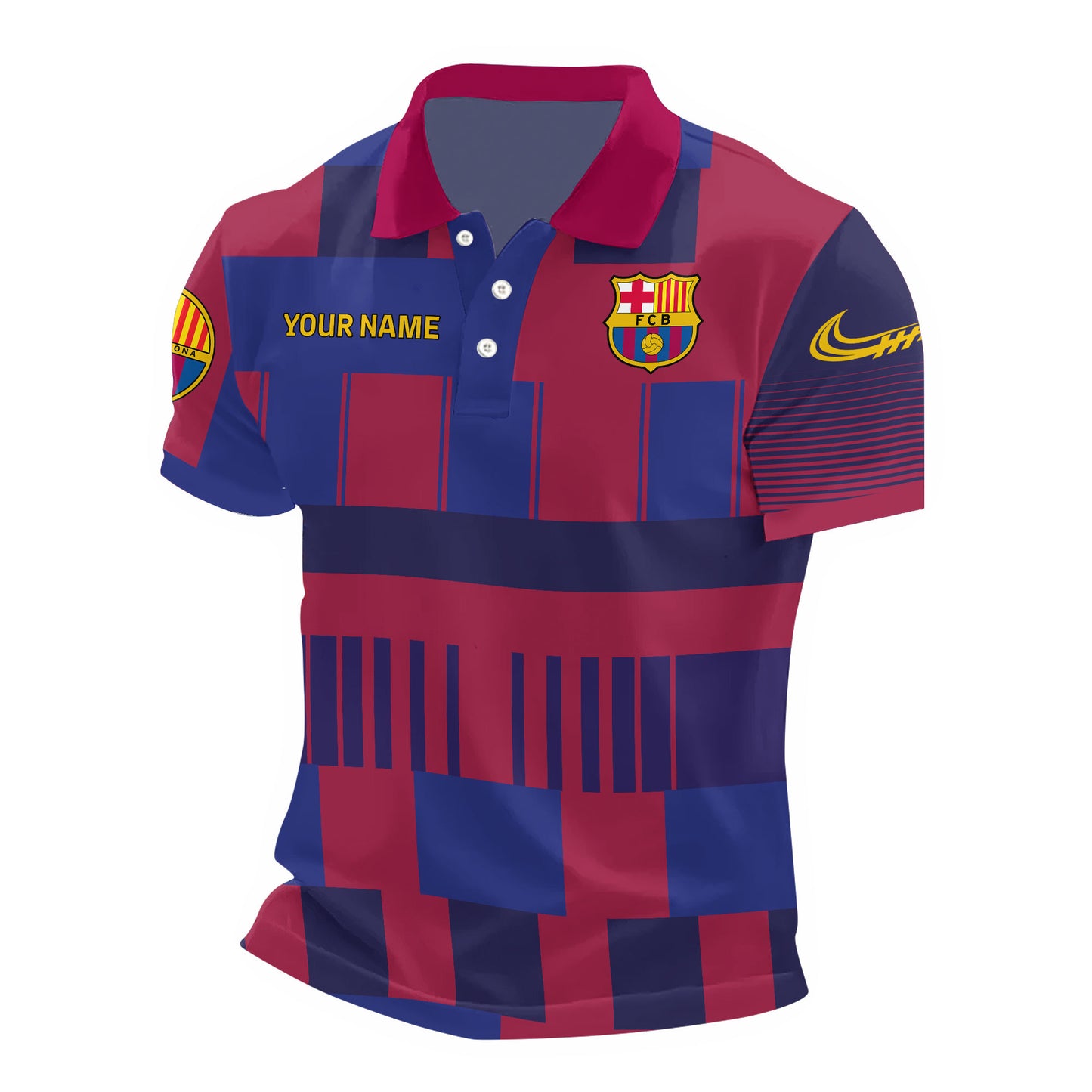 Personalized Barcelona FC 3D Full Printing Set , Barcelona FC Shirt , Barcelona Set , Zipper Polo, Hoodie , Short , Polo , hawaii V11