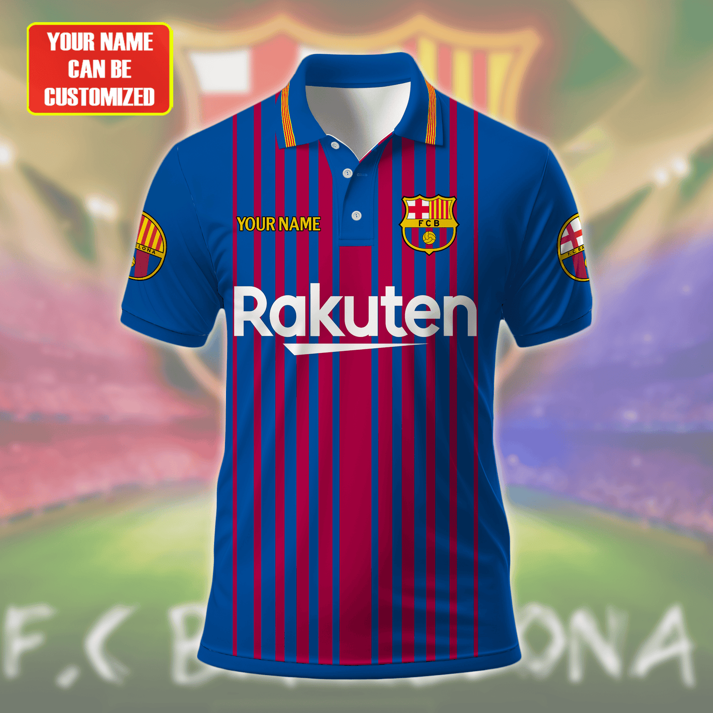 Personalized Barcelona FC 3D Full Printing Set , Barcelona FC Shirt , Barcelona Set , Zipper Polo, Hoodie , Short , Polo , hawaii V12