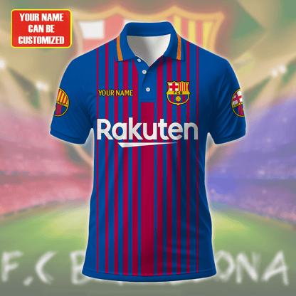 Personalized Barcelona FC 3D Full Printing Set , Barcelona FC Shirt , Barcelona Set , Zipper Polo, Hoodie , Short , Polo , hawaii V12