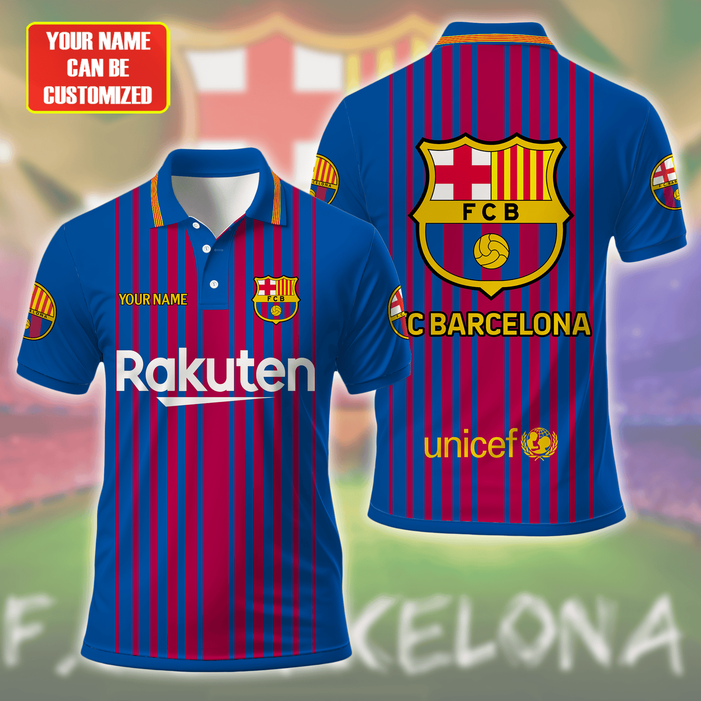 Personalized Barcelona FC 3D Full Printing Set , Barcelona FC Shirt , Barcelona Set , Zipper Polo, Hoodie , Short , Polo , hawaii V12